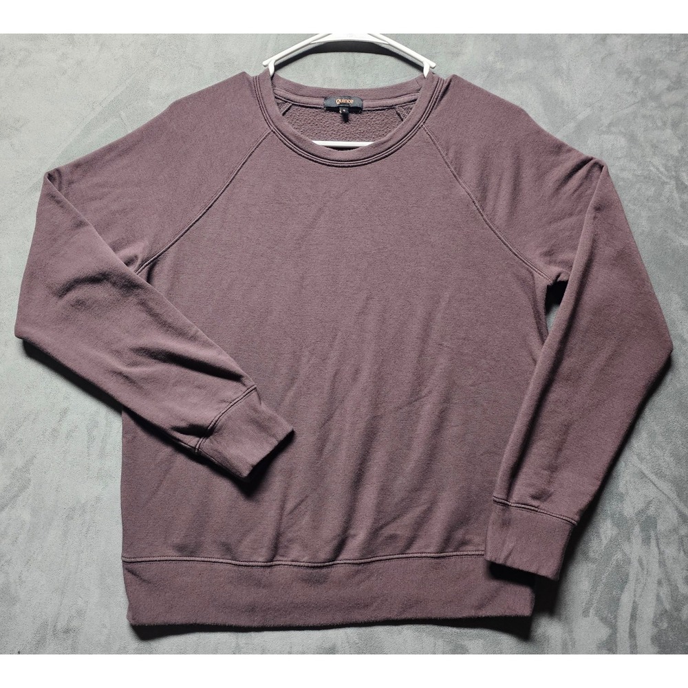 Quince SuperSoft Fleece Crew Sweatshirt Dried Fig Purple LB78559-YATRC0006 S